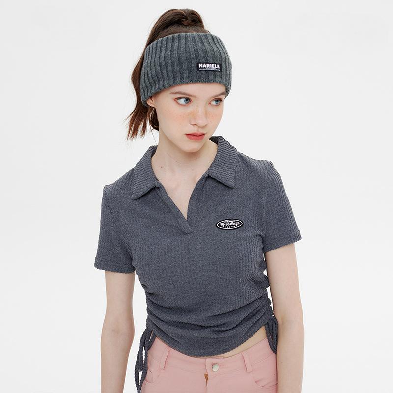 Women's Polo With Side Ties T-shirt - fashionupstore1