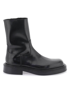 SALVATORE LEATHER ZIPPERED BOOTS - fashionupstore1