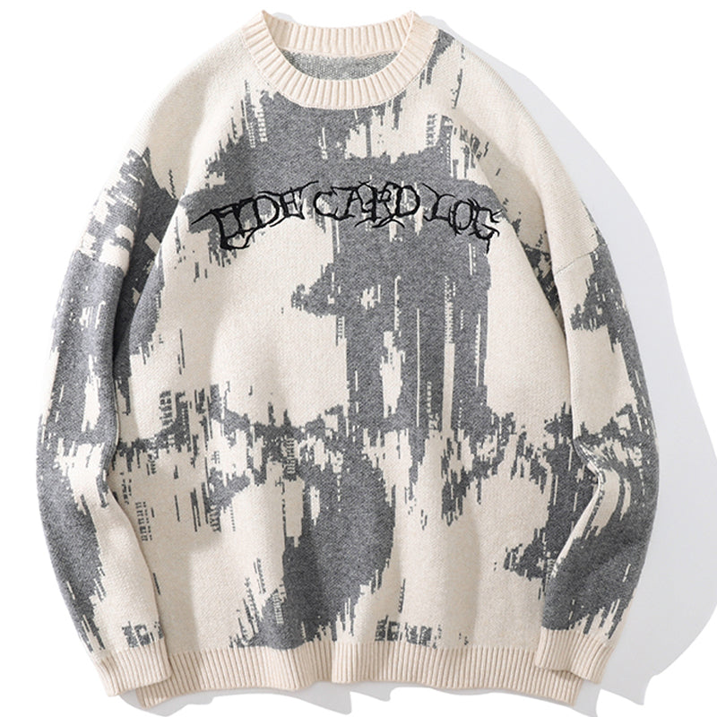 1984 Streetwear Knitted Sweater Tie Dye - fashionupstore1