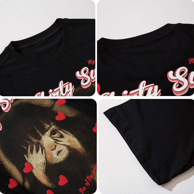 1984 Streetwear T-shirt Y2K Girl - fashionupstore1